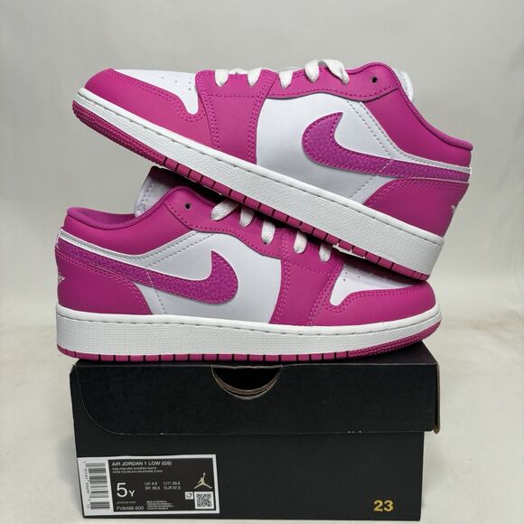 Nike Shoes Air Jordan 1 Retro Low GS “Fire Pink/Barbie” 2024 - Picture 1 of 6